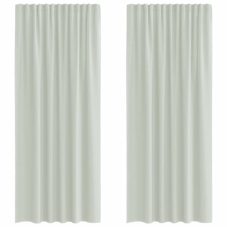 Vidaxl gordijnen voile met roedezakken 2 st lichtgrijs