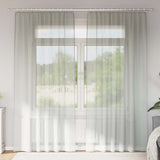 Vidaxl gordijnen voile met roedezakken 2 st lichtgrijs