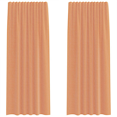 Vidaxl voile gordijnen met roedezakken 2 st terracotta