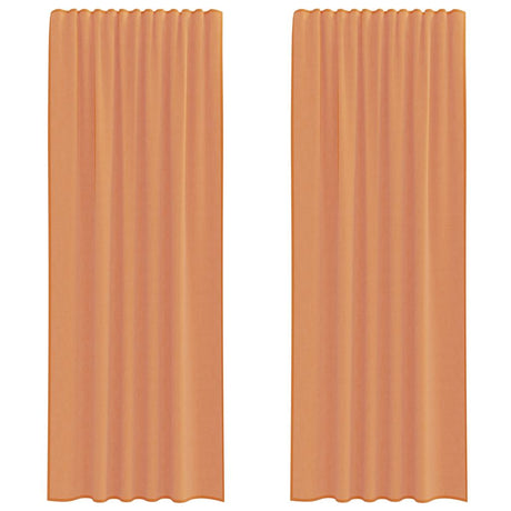 Vidaxl voile gordijnen met roedezakken 2 st terracotta