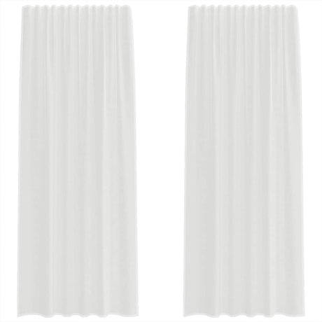 Vidaxl gordijnen voile met roedezakken 2 st wit