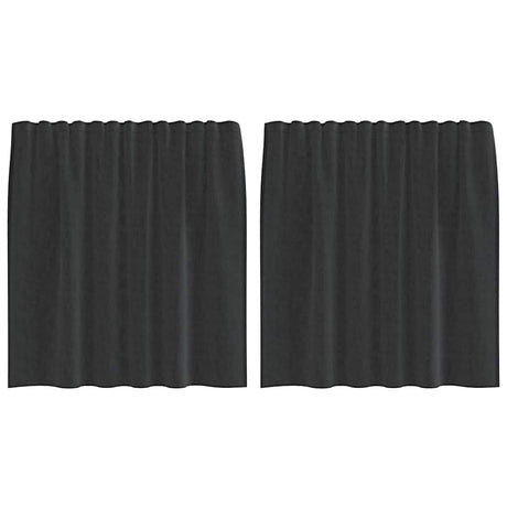 Vidaxl gordijnen voile met tab top 2 st zwart