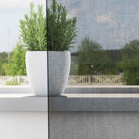 Vidaxl gordijnen voile met tab top 2 st zwart