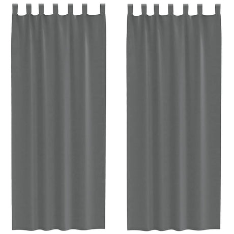 Vidaxl gordijnen voile met lussen 2 st 140x260 cm donkergrijs