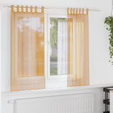 Vidaxl gordijnen voile met lussen 2 st 140x175 cm oranje
