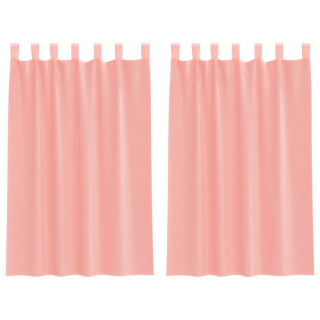 Vidaxl gordijnen met lussen 2 st 140x175 cm roze