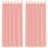Vidaxl gordijnen voile met lussen 2 st 140x225 cm roze