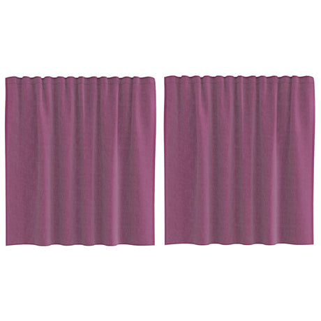 Vidaxl gordijnen met lussen 2 st paars 140x140 cm