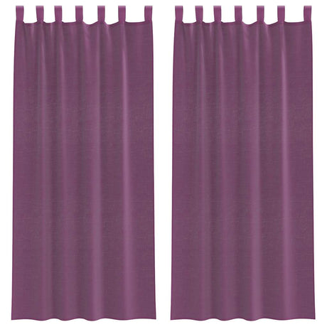 Vidaxl gordijnen met lussen 2 st 140x245 cm paars