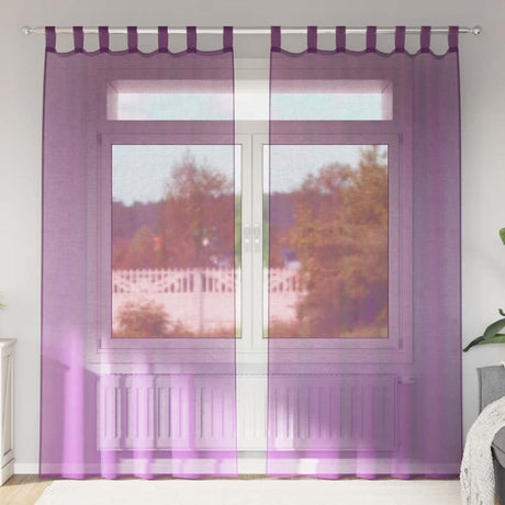 Vidaxl gordijnen met lussen 2 st 140x245 cm paars