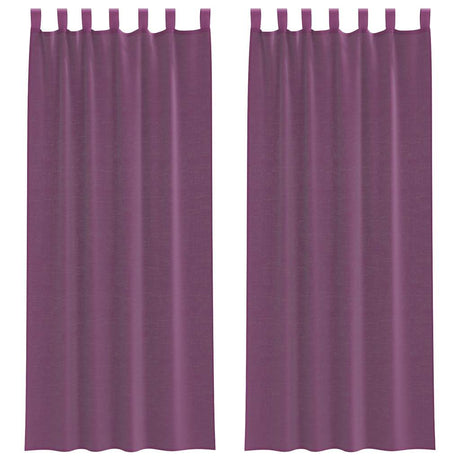 Vidaxl gordijnen met lussen 2 st 140x260 cm paars
