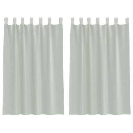 Vidaxl gordijnen voile met lussen 2 st 140x175 cm lichtgrijs
