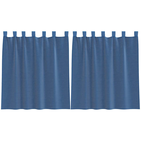 Vidaxl gordijnen voile met lussen 2 st 140x140 cm koningsblauw