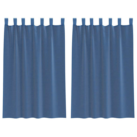 Vidaxl gordijnen voile met lussen 2 st 140x175 cm koningsblauw