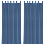 Vidaxl gordijnen voile met lussen 2 st 140x225 cm koningsblauw