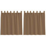 Vidaxl gordijnen voile met lussen 2 st 140x140 cm lichtbruin