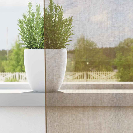 Vidaxl gordijnen voile met lussen 2 st 140x260 cm lichtbruin