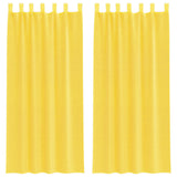 Vidaxl gordijnen met lussen 2 st 140x245 cm geel
