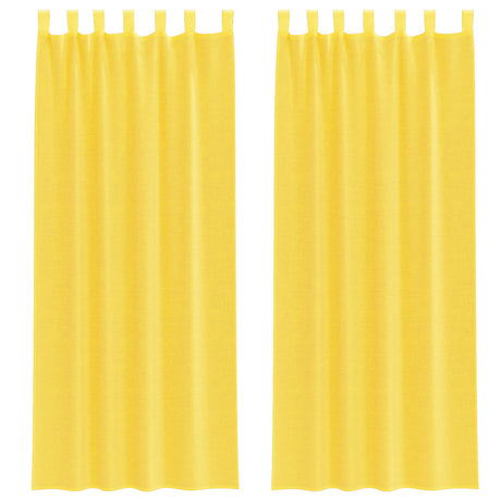 Vidaxl gordijnen met lussen 2 st 140x260 cm geel