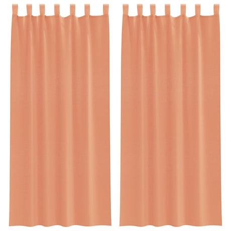Vidaxl gordijnen voile met lussen 2 st terracotta 140x225 cm