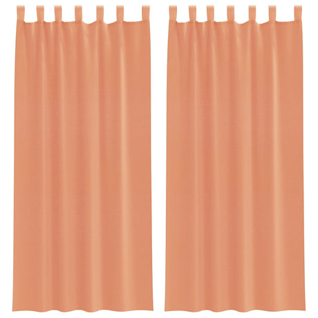 Vidaxl gordijnen met lussen 2 st terracotta 140x245 cm