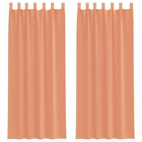 Vidaxl gordijnen met lussen 2 st terracotta 140x260 cm