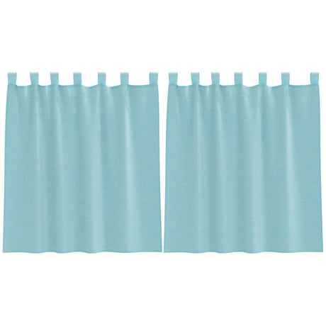 Vidaxl gordijnen voile met lussen 2 st 140x140 cm turkoois