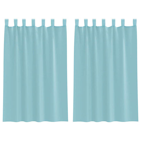Vidaxl gordijnen voile met lussen 2 st 140x175 cm turkoois