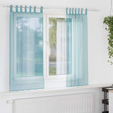 Vidaxl gordijnen voile met lussen 2 st 140x175 cm turkoois