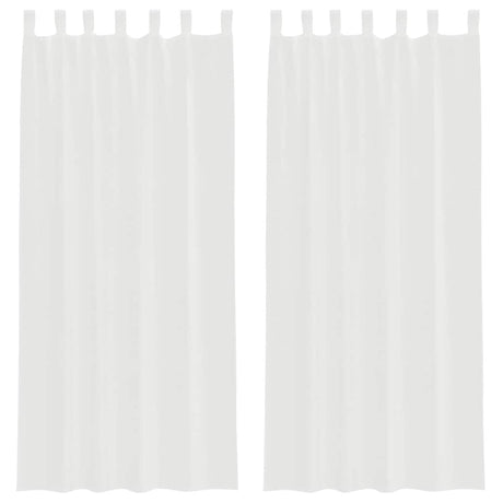 Vidaxl voile gordijnen met lussen 2 st 140x225 cm wit