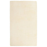 Vidaxl hoogpolig vloerkleed navarra 60x100 cm polyester crèmekleurig