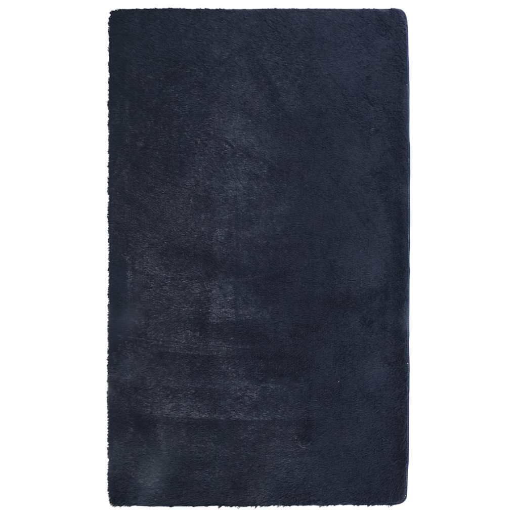 Vidaxl hoogpolig vloerkleed navarra 60x100 cm polyester marineblauw