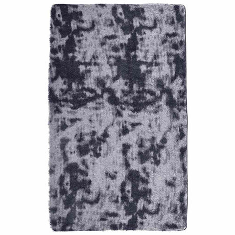 Vidaxl hoogpolig vloerkleed navarra 80x150 cm polyester donkergrijs