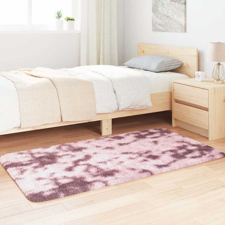 Vidaxl hoogpolig vloerkleed navarra 80x150 cm polyester stoffig roze