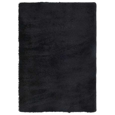 Vidaxl hoogpolig vloerkleed navarra 120x170 cm polyester zwart