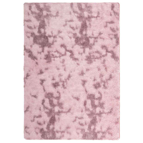 Vidaxl hoogpolig vloerkleed navarra 120x170 cm polyester stoffig roze