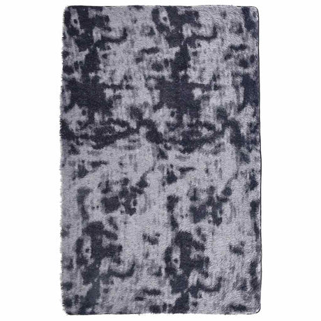Vidaxl hoogpolig vloerkleed navarra 130x200 cm polyester donkergrijs