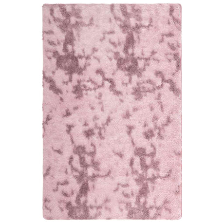 Vidaxl hoogpolig vloerkleed navarra 130x200 cm polyester stoffig roze