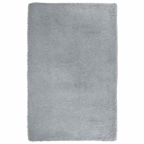 Vidaxl hoogpolig vloerkleed navarra 130x200 cm polyester lichtgrijs