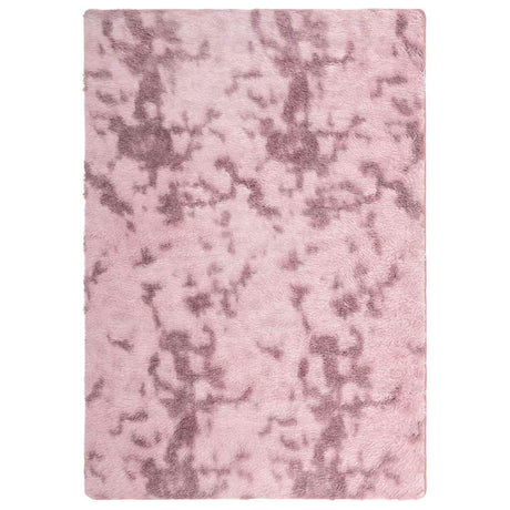 Vidaxl hoogpolig vloerkleed navarra 160x230 cm polyester stoffig roze