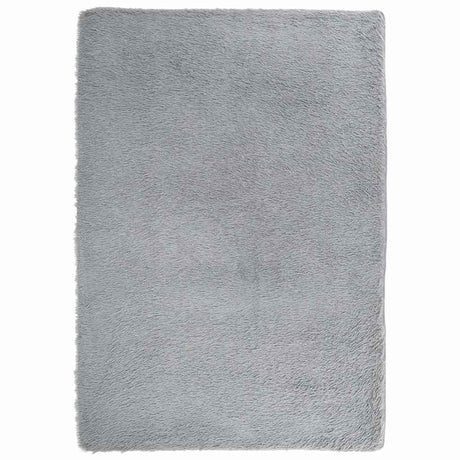 Vidaxl hoogpolig vloerkleed navarra 160x230 cm polyester lichtgrijs