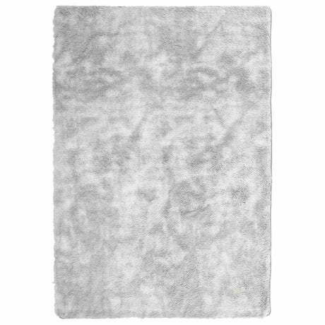 Vidaxl hoogpolig vloerkleed navarra 160x230 cm polyester zilvergrijs