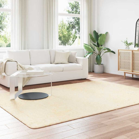 Vidaxl hoogpolig vloerkleed navarra 200x290 cm polyester crèmekleurig