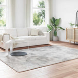 Vidaxl hoogpolig vloerkleed navarra 200x290 cm polyester zilvergrijs