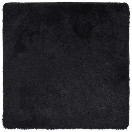 Vidaxl hoogpolig vloerkleed navarra 120x120 cm polyester zwart