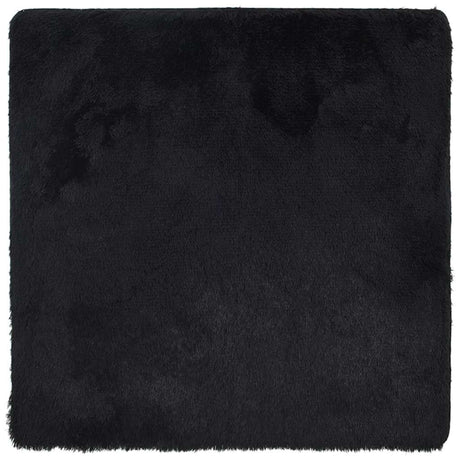 Vidaxl hoogpolig vloerkleed navarra 160x160 cm polyester zwart