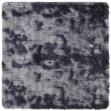 Vidaxl hoogpolig vloerkleed navarra 160x160 cm polyester donkergrijs