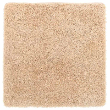 Vidaxl hoogpolig vloerkleed navarra 200x200 cm polyester beige