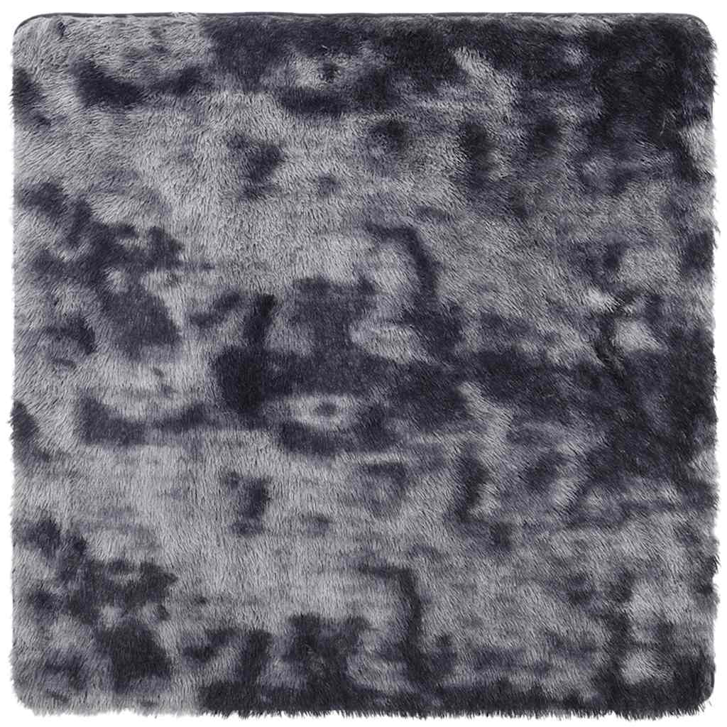 Vidaxl hoogpolig vloerkleed navarra 200x200 cm polyester donkergrijs