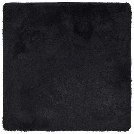 Vidaxl hoogpolig vloerkleed navarra 240x240 cm polyester zwart